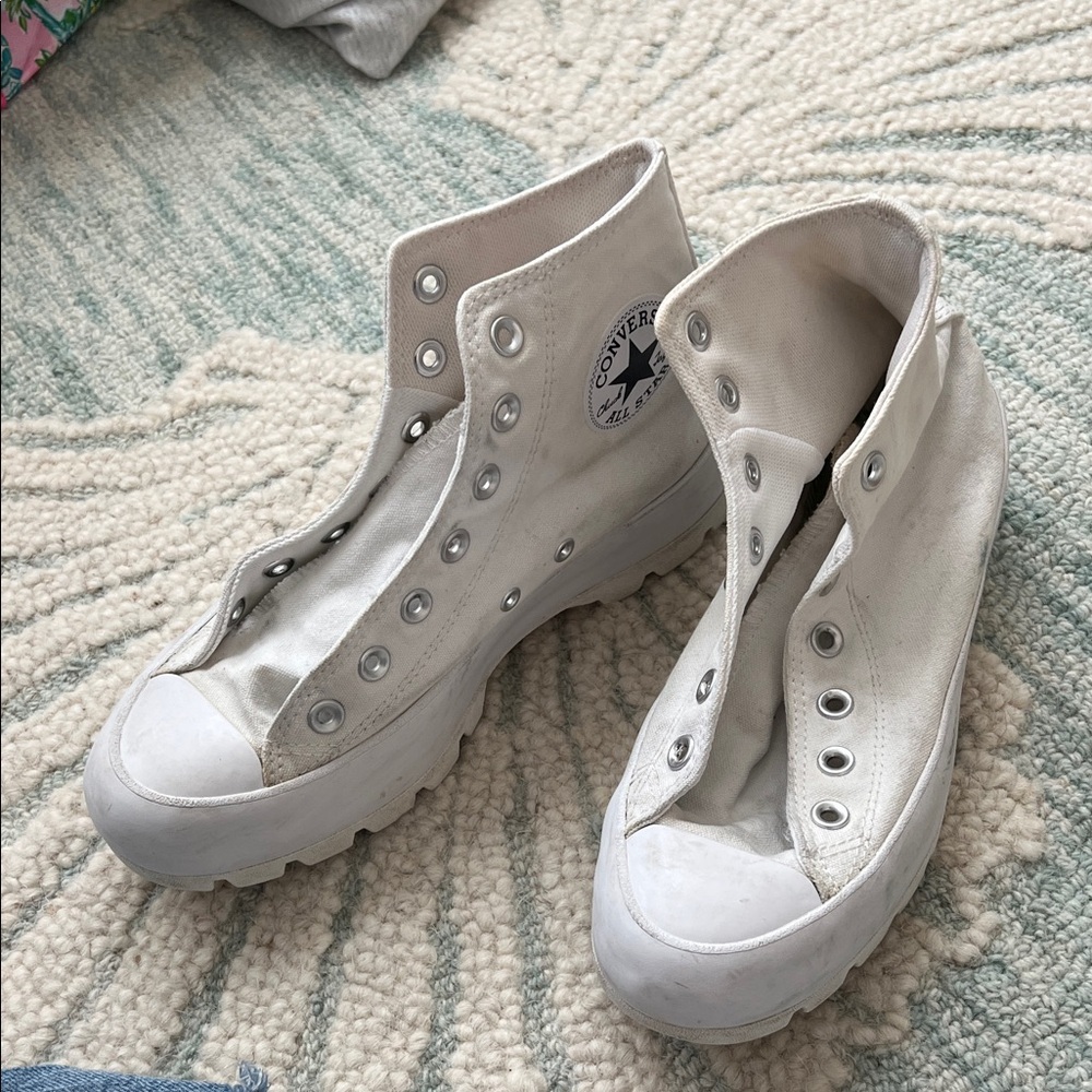 Converse Women's White Platform Sneakers